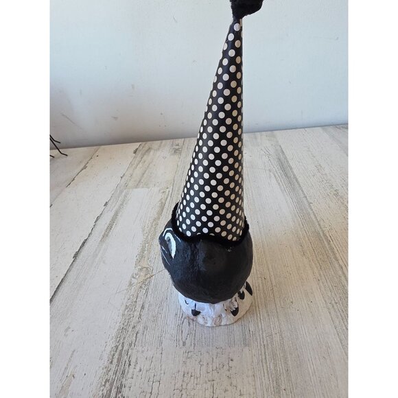 Cat clown statue Halloween figurine black polka dot unique shabby chic vintage s - Picture 3 of 8